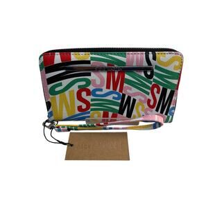 Brand New Steve Madden Zip Around Bi-Fold SM LOGO Multi Color Wallet